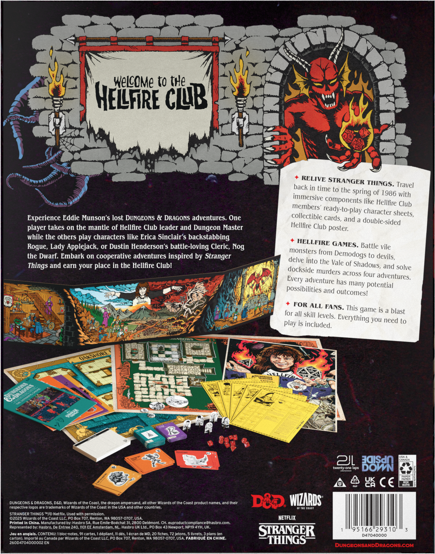 Dungeons & Dragons: Starter Set - Edición Hellfire Club (Stranger Things) - Kit de Inicio (Inglés)